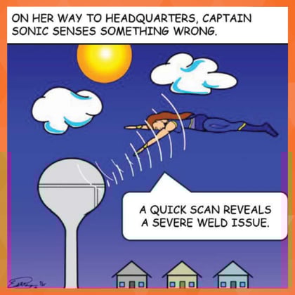 NDT Heroes First frame of the comic series